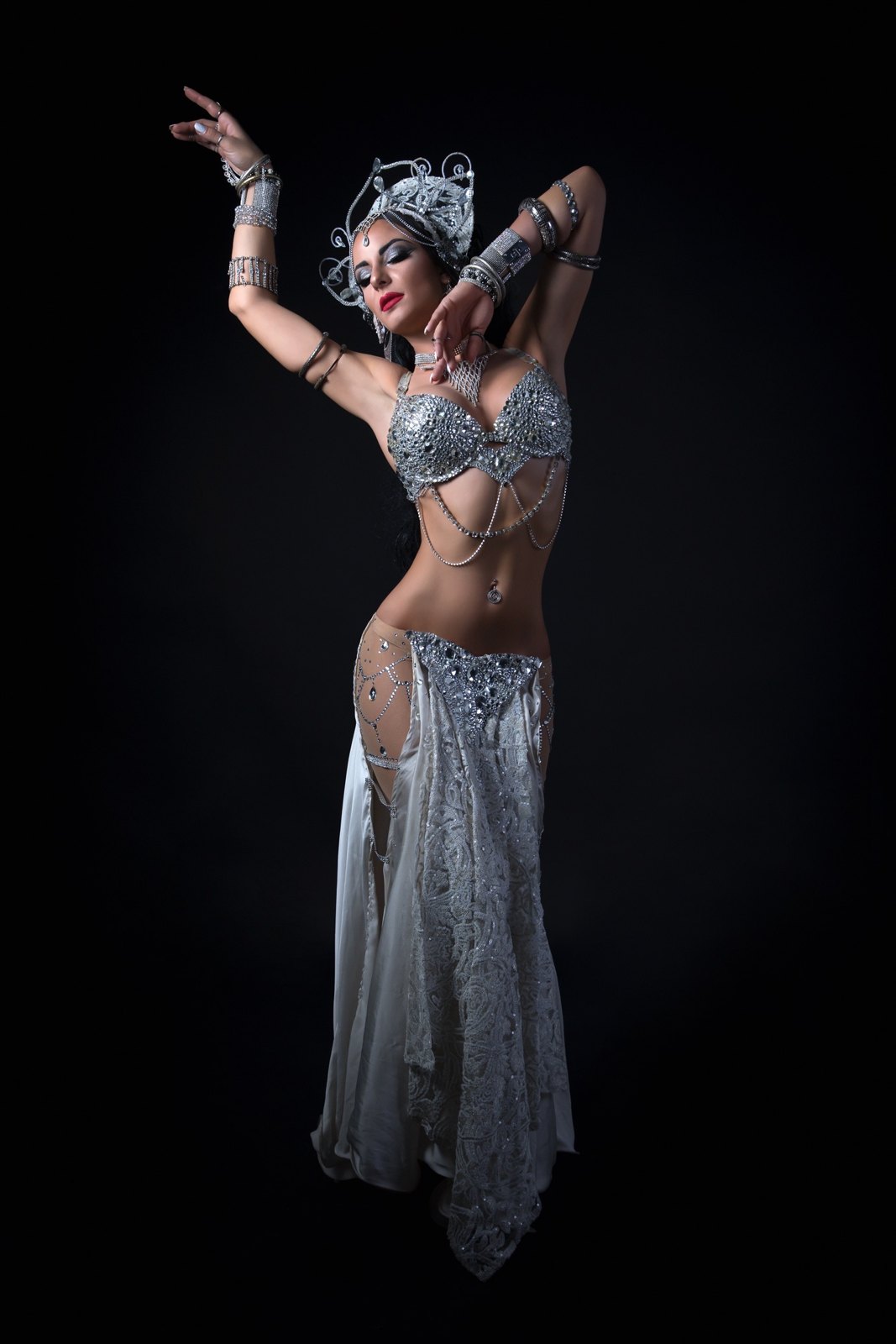 Tribal-fusion dance performer in costume