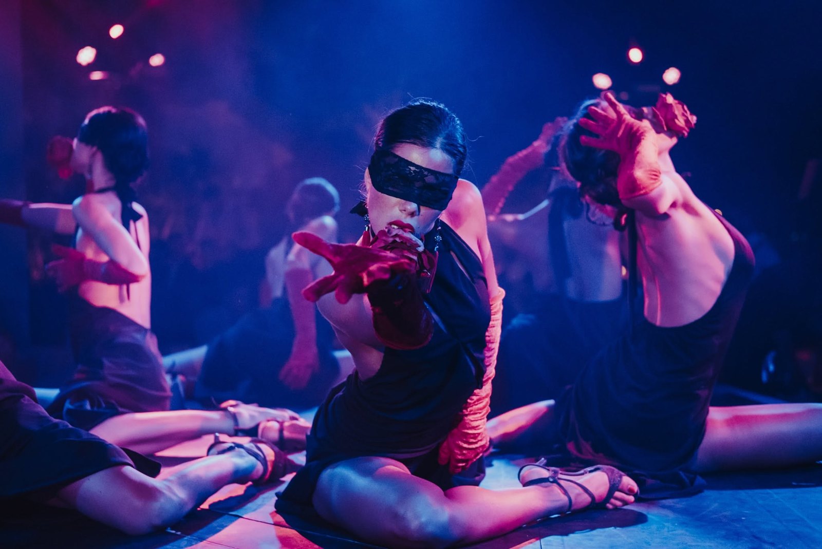 Dancers performing a theatrical tango act